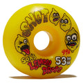 Snot Sox Lemon Drops Conical 99a Skateboard Wheels - Yellow - 53mm