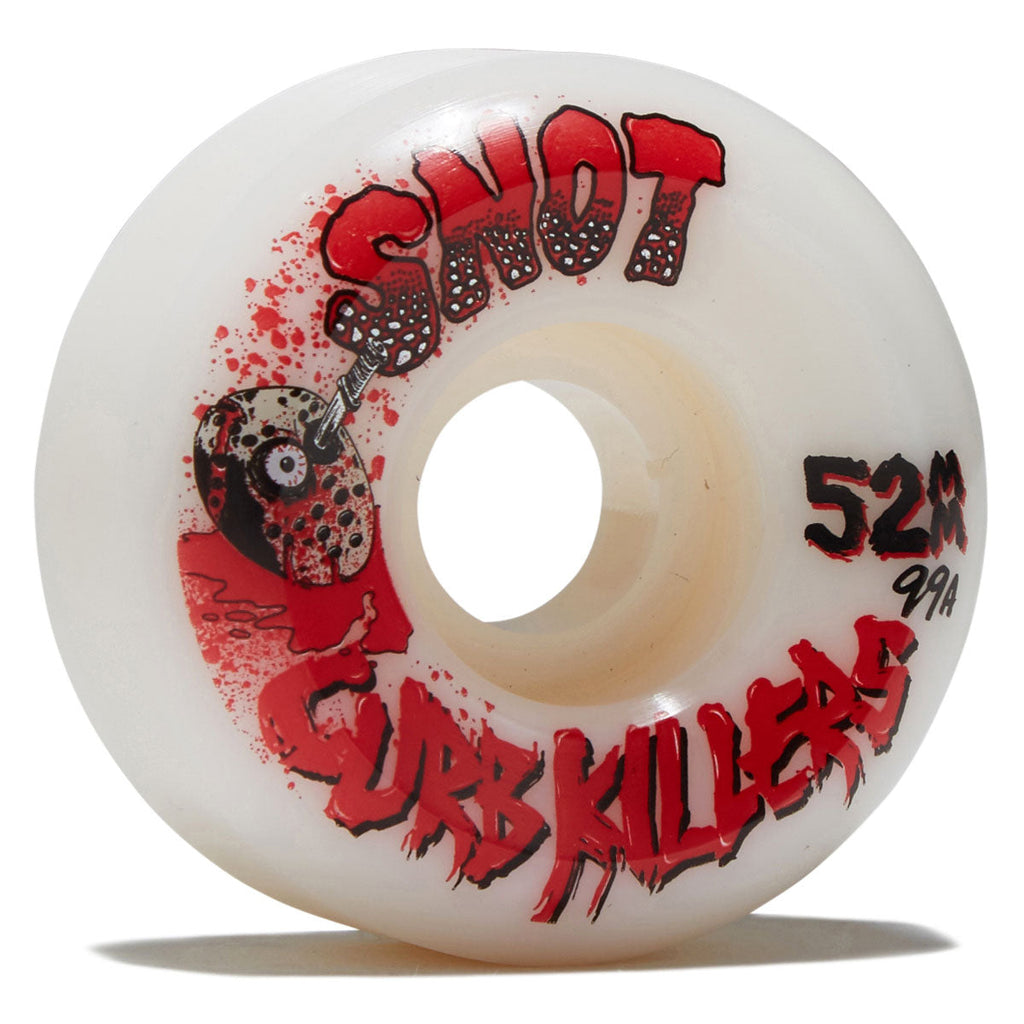 Snot Curb Killer Conical 99a Skateboard Wheels - White - 52mm