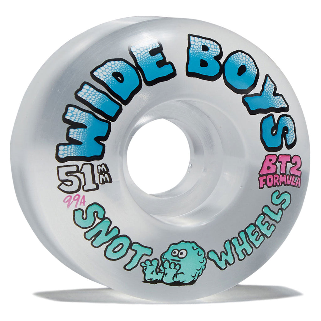 Snot Wide Boys 99a Skateboard Wheels - Clear/Blue - 51mm