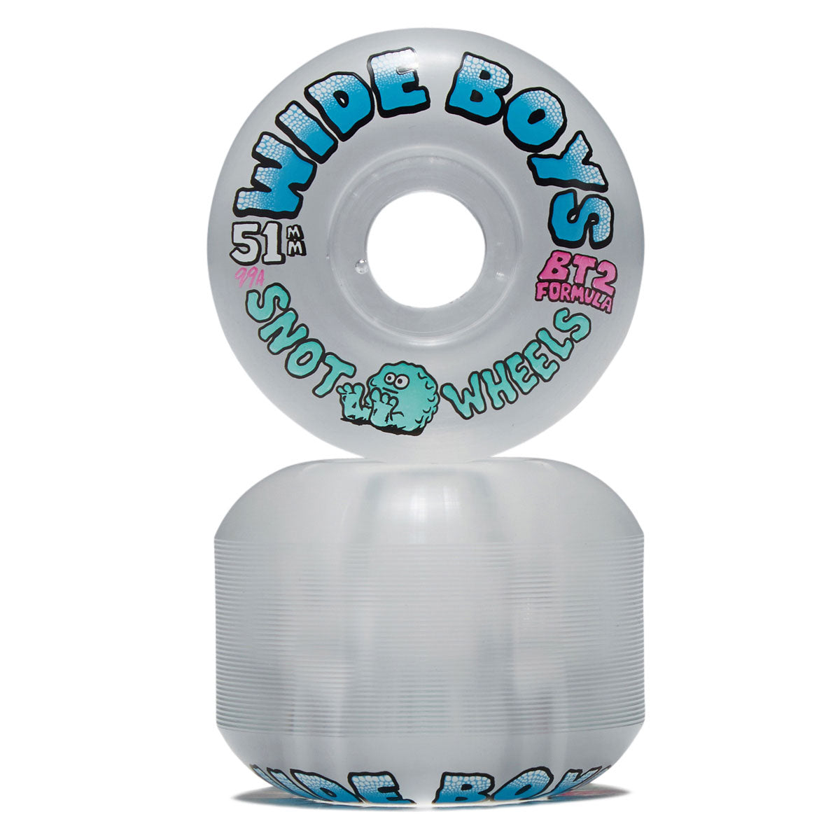 Snot Wide Boys 99a Skateboard Wheels - Clear/Blue - 51mm