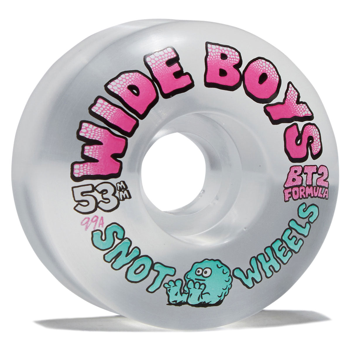 Snot Wide Boys 99a Skateboard Wheels - Clear/Pink - 53mm