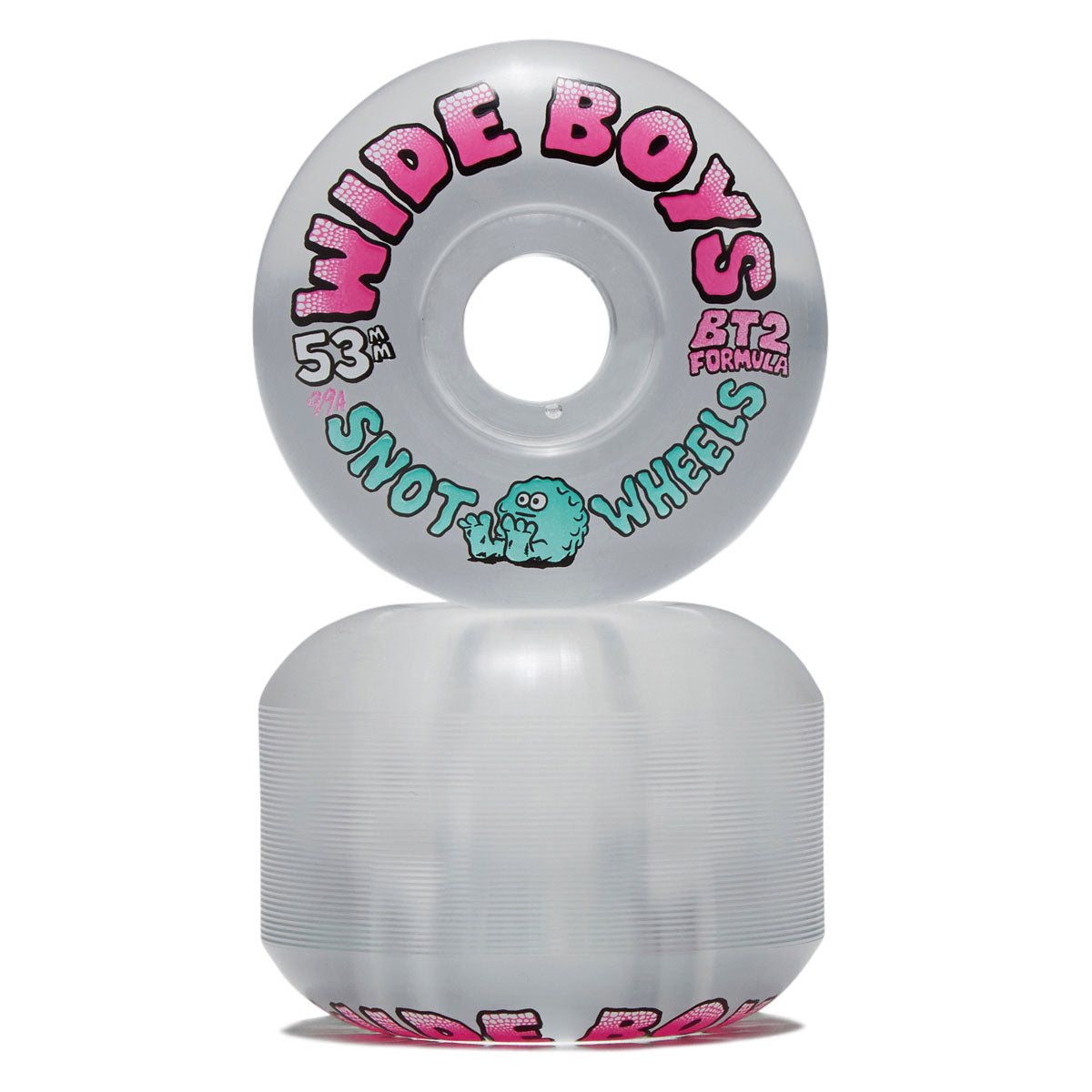 Snot Wide Boys 99a Skateboard Wheels - Clear/Pink - 53mm