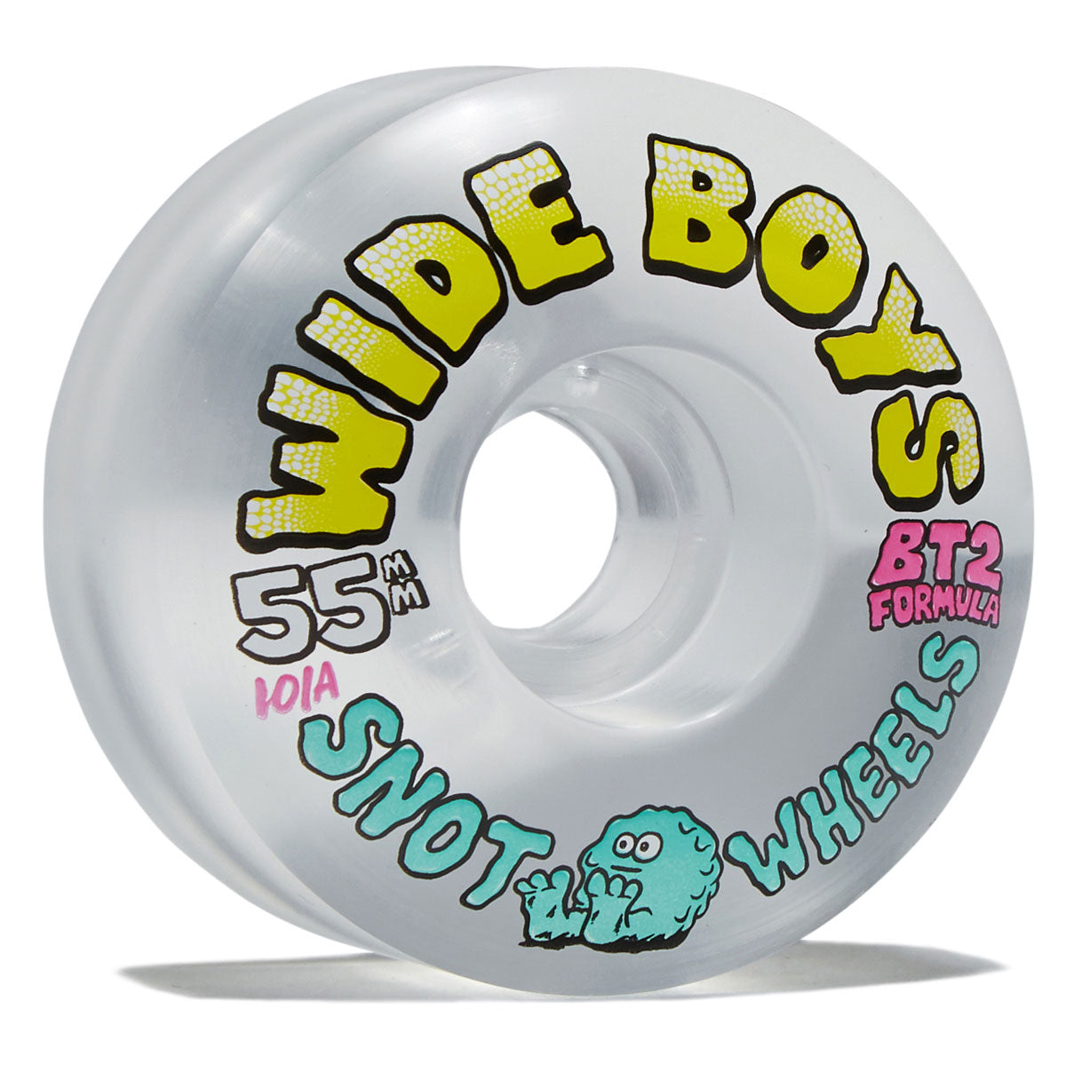 Snot Wide Boys 101a Skateboard Wheels - Clear/Yellow - 55mm