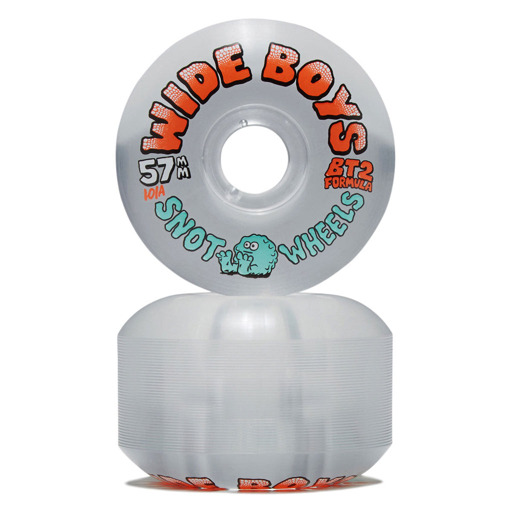 Snot Wide Boys 101a Skateboard Wheels - Clear/Orange - 57mm