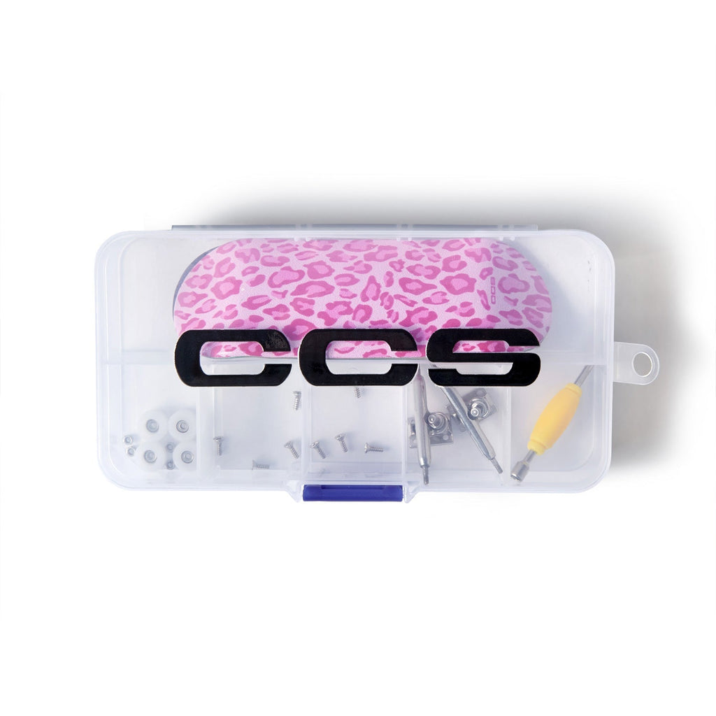 CCS Leopard Fingerboard Complete - Pink - 34mm x 100mm