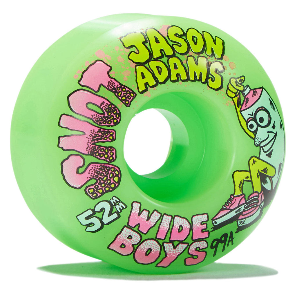 Snot Jason Adams Wide Boys 99a Skateboard Wheels - Neon Green - 52mm