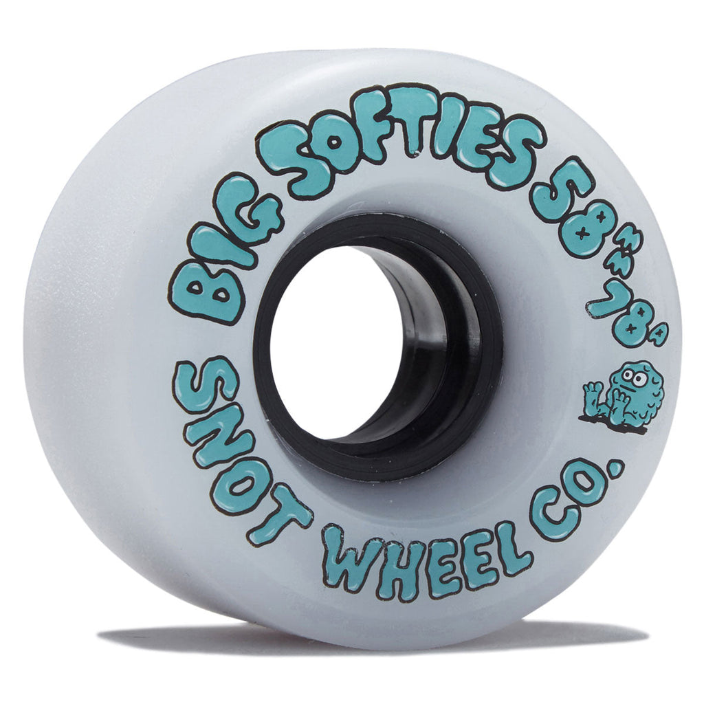 Snot Big Softies 78a Skateboard Wheels - White - 58mm