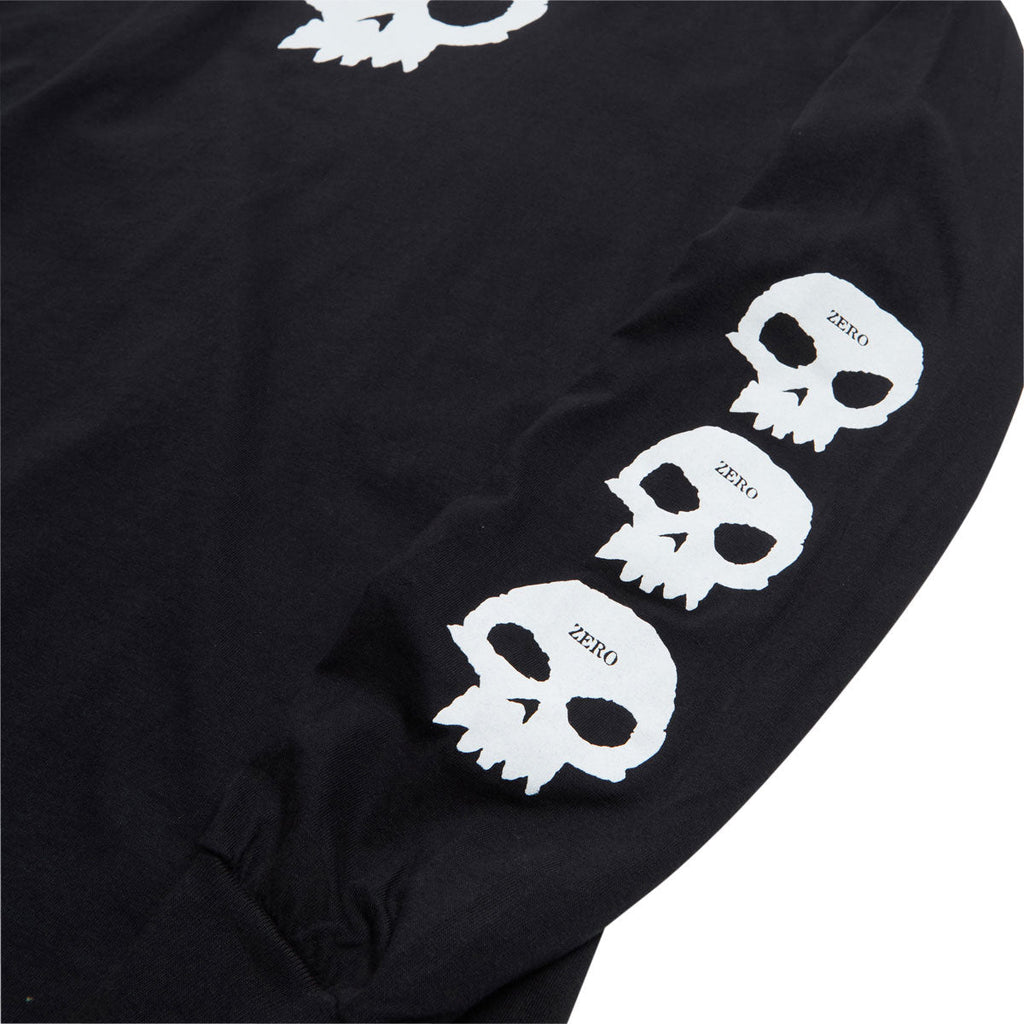 Zero Single Skull Long Sleeve T-Shirt - Black
