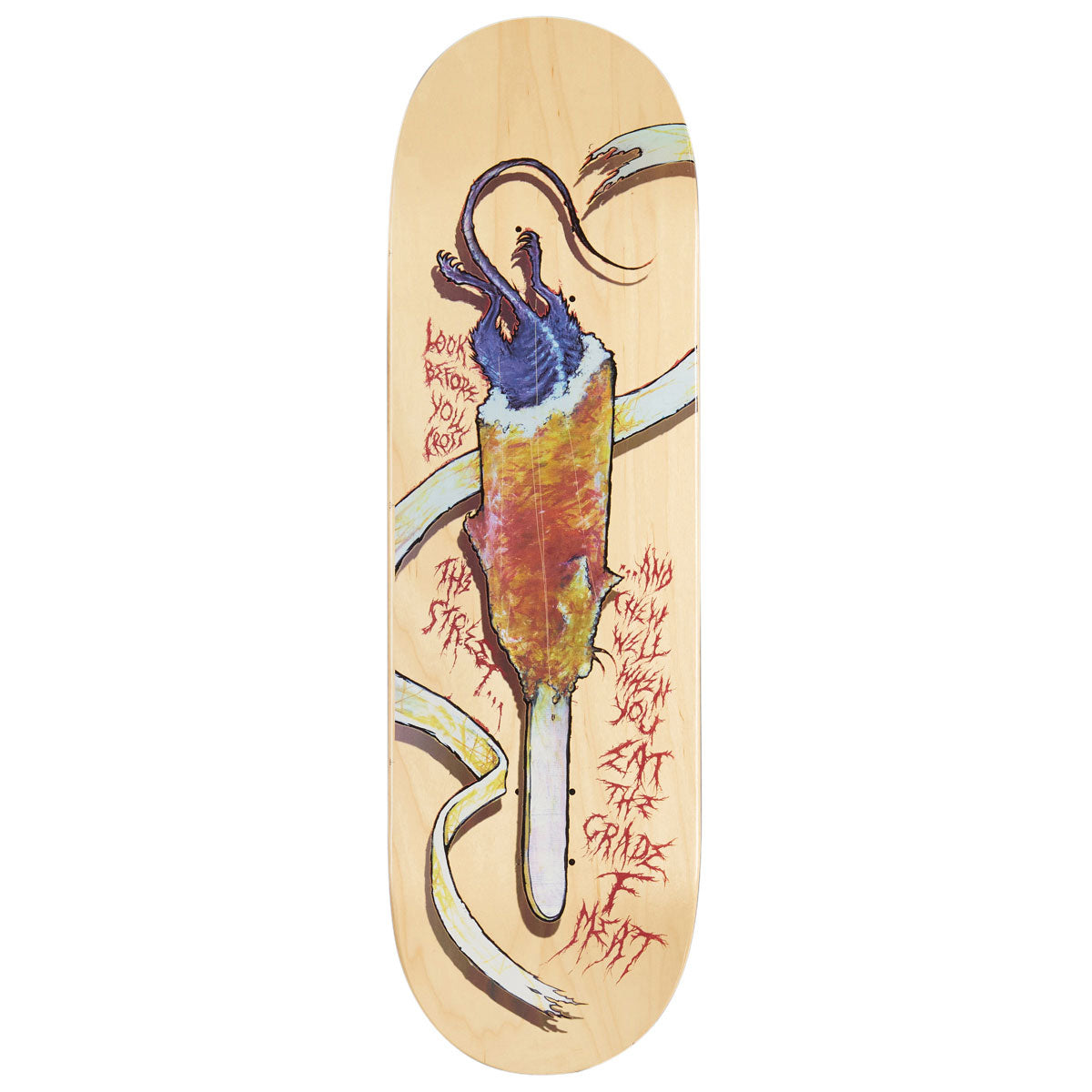 Bacon Corn Dog Skateboard Deck - 9.50"