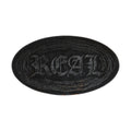 Real Barbed Oval Sticker - Black
