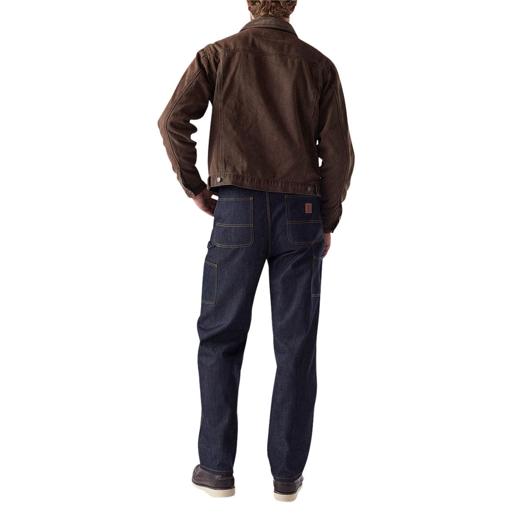One Of These Days Lined Trucker Jacket - Washed Brown Denim