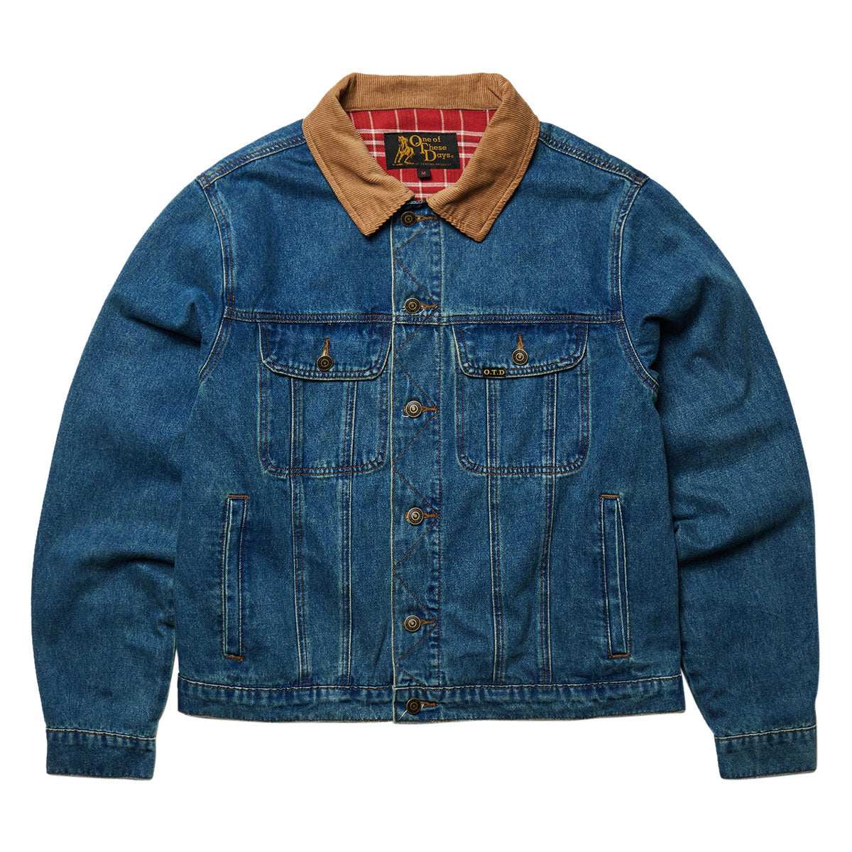 One Of These Days Lined Trucker Jacket - Washed Denim