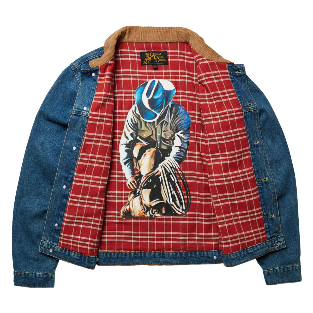 One Of These Days Lined Trucker Jacket - Washed Denim