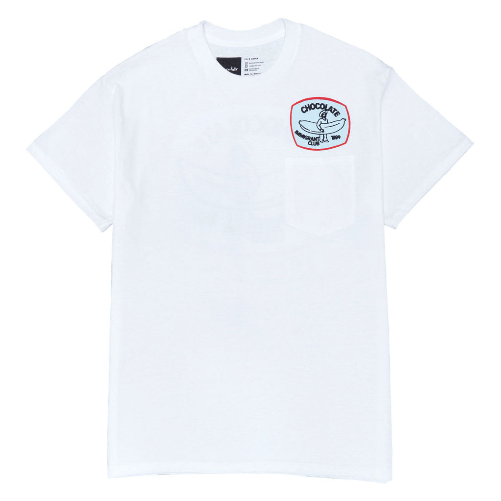 Chocolate Immigrant Club Pocket T-Shirt - White