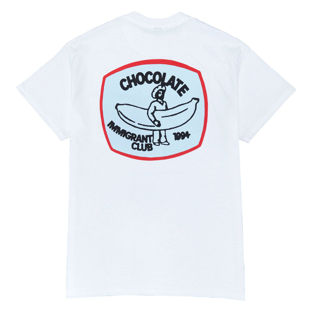 Chocolate Immigrant Club Pocket T-Shirt - White