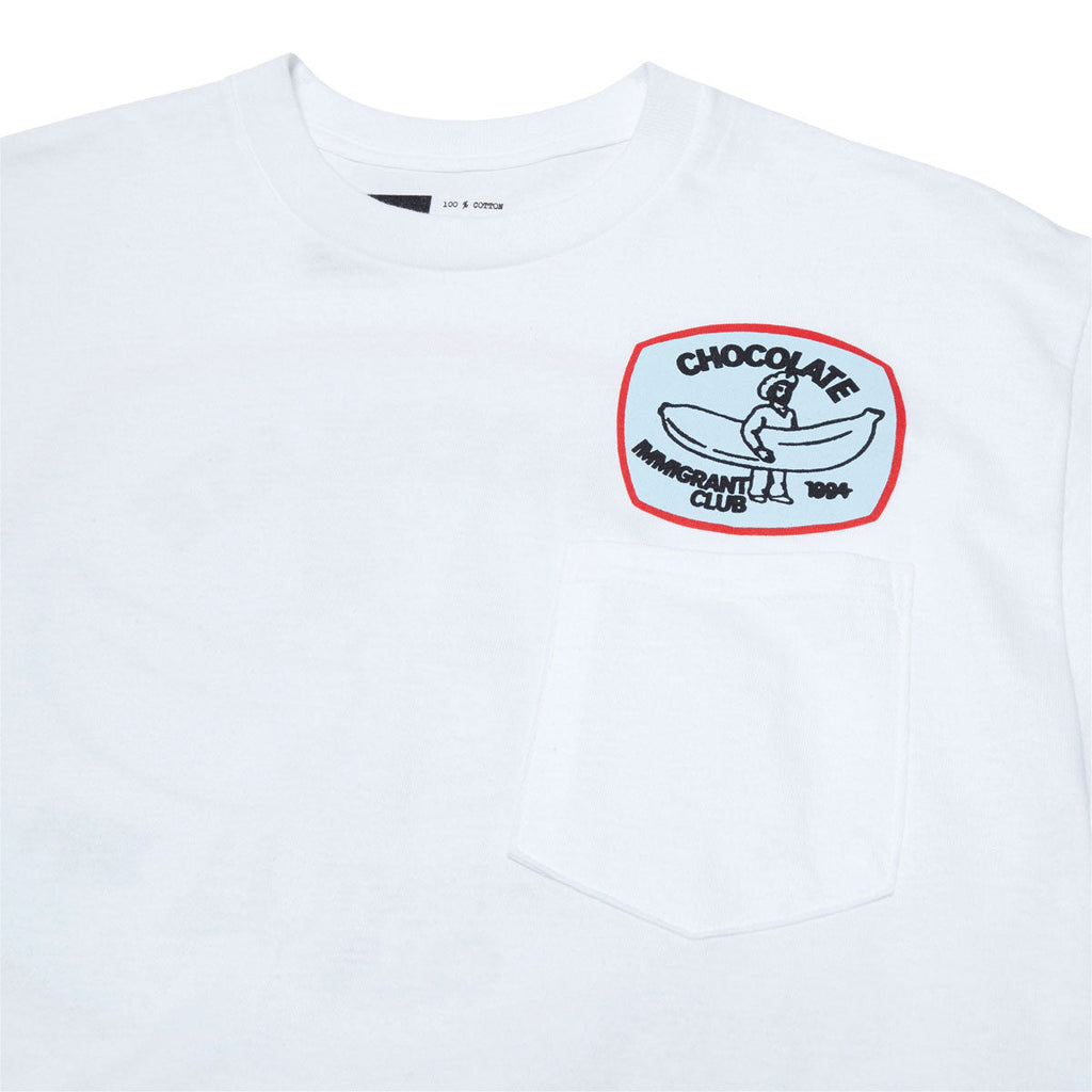 Chocolate Immigrant Club Pocket T-Shirt - White