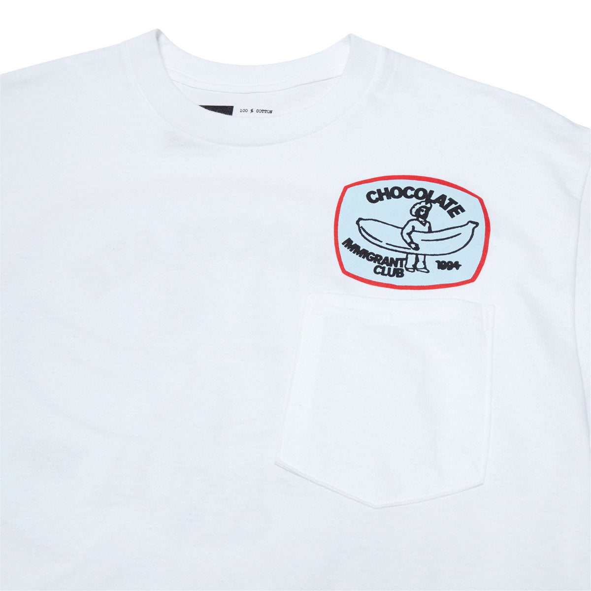 Chocolate Immigrant Club Pocket T-Shirt - White
