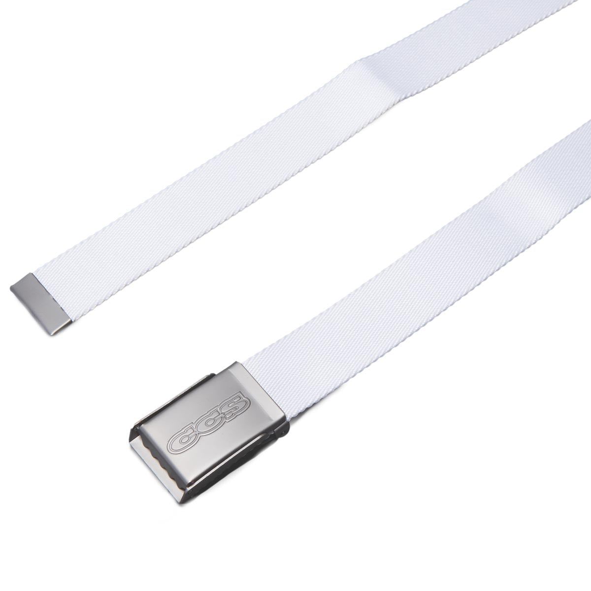 CCS Gunmetal 96 Logo Web Belt - White