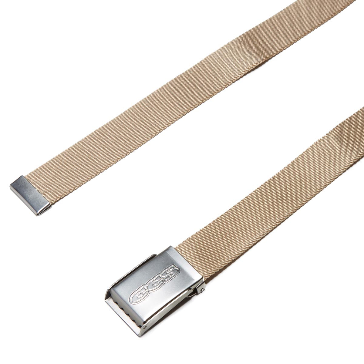 CCS Silver 96 Logo Web Belt -  Tan