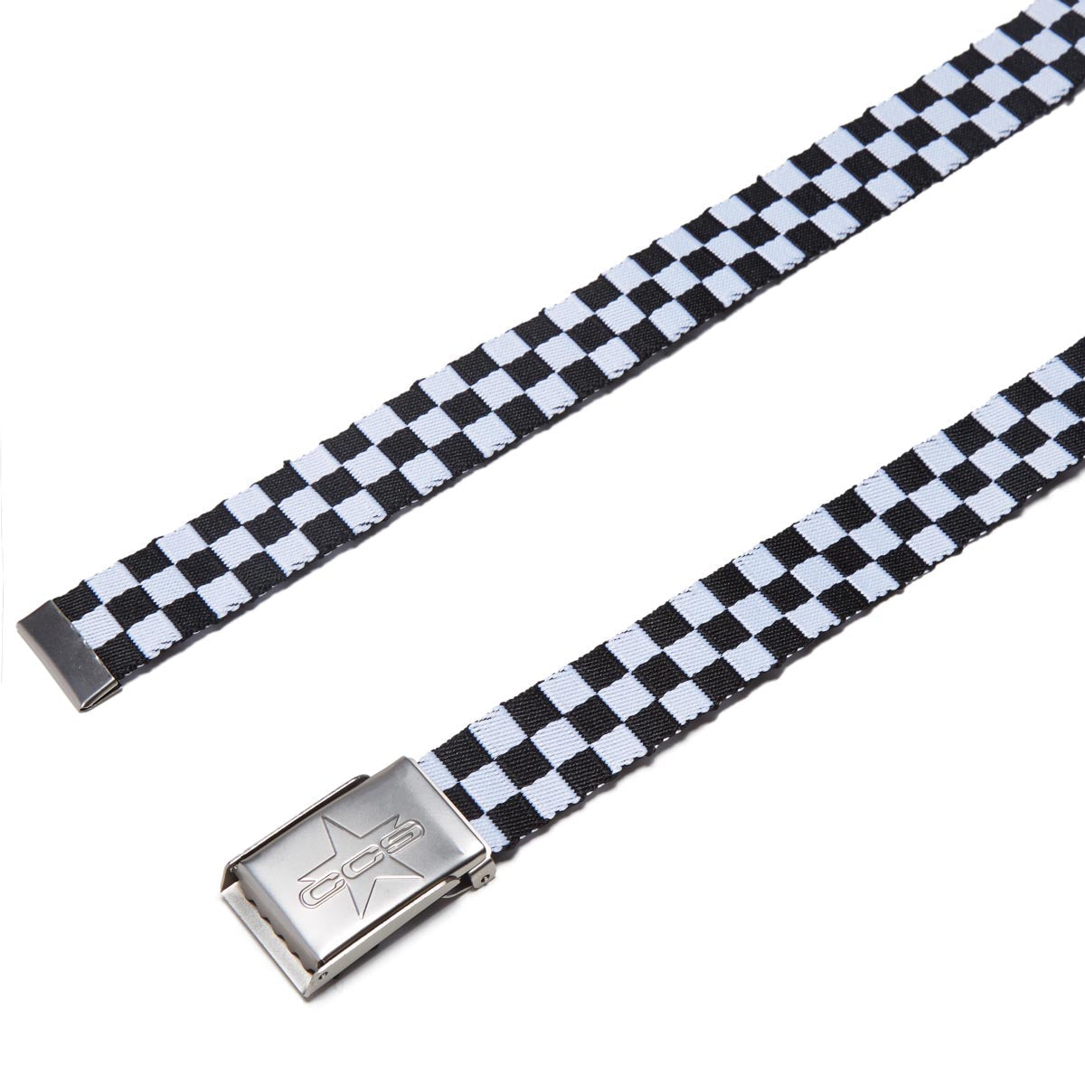 CCS Silver 97 Star Web Belt - Checkerboard