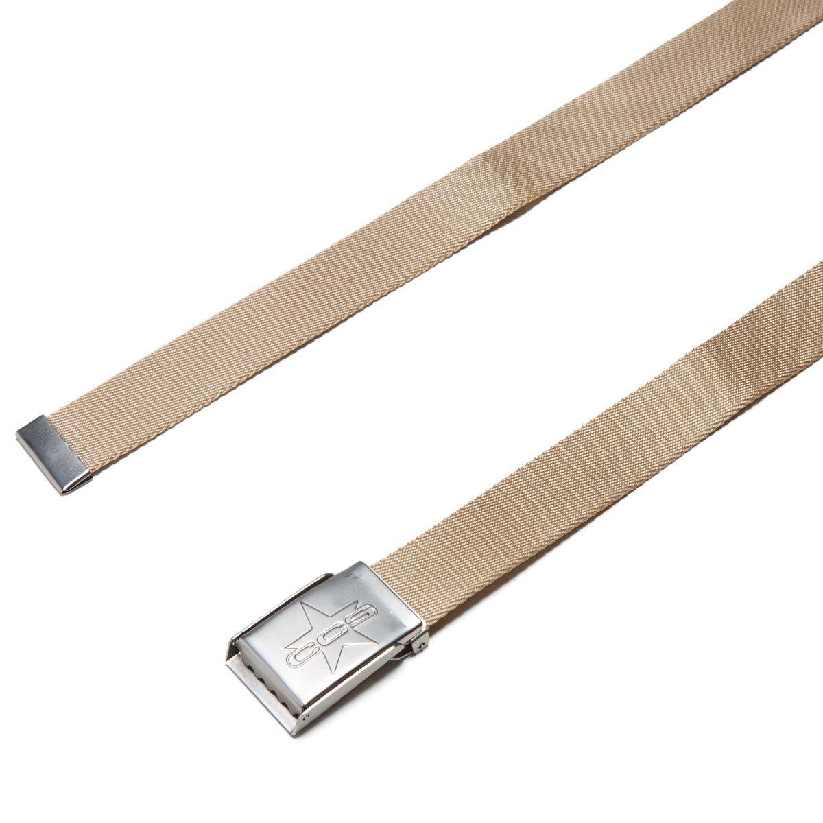 CCS Silver 97 Star Web Belt -  Tan
