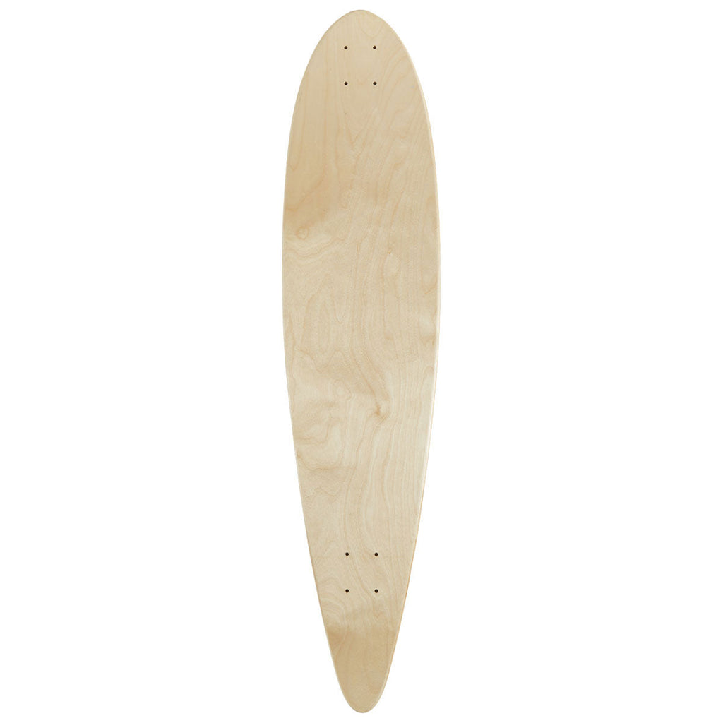 Daddies Race Car Foil Pintail Longboard Deck - Silver Foil/Red