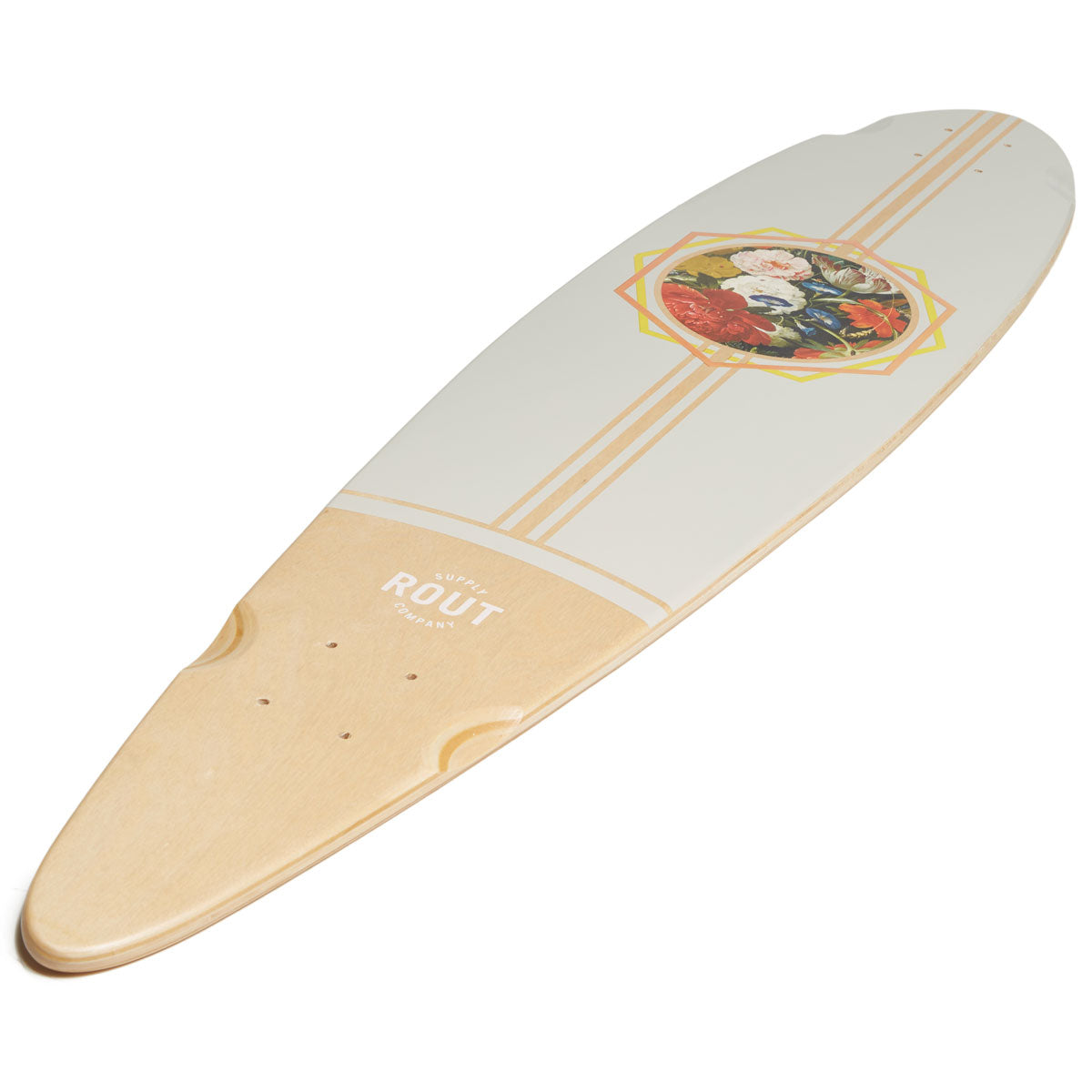 Rout Floral Pintail Longboard Deck