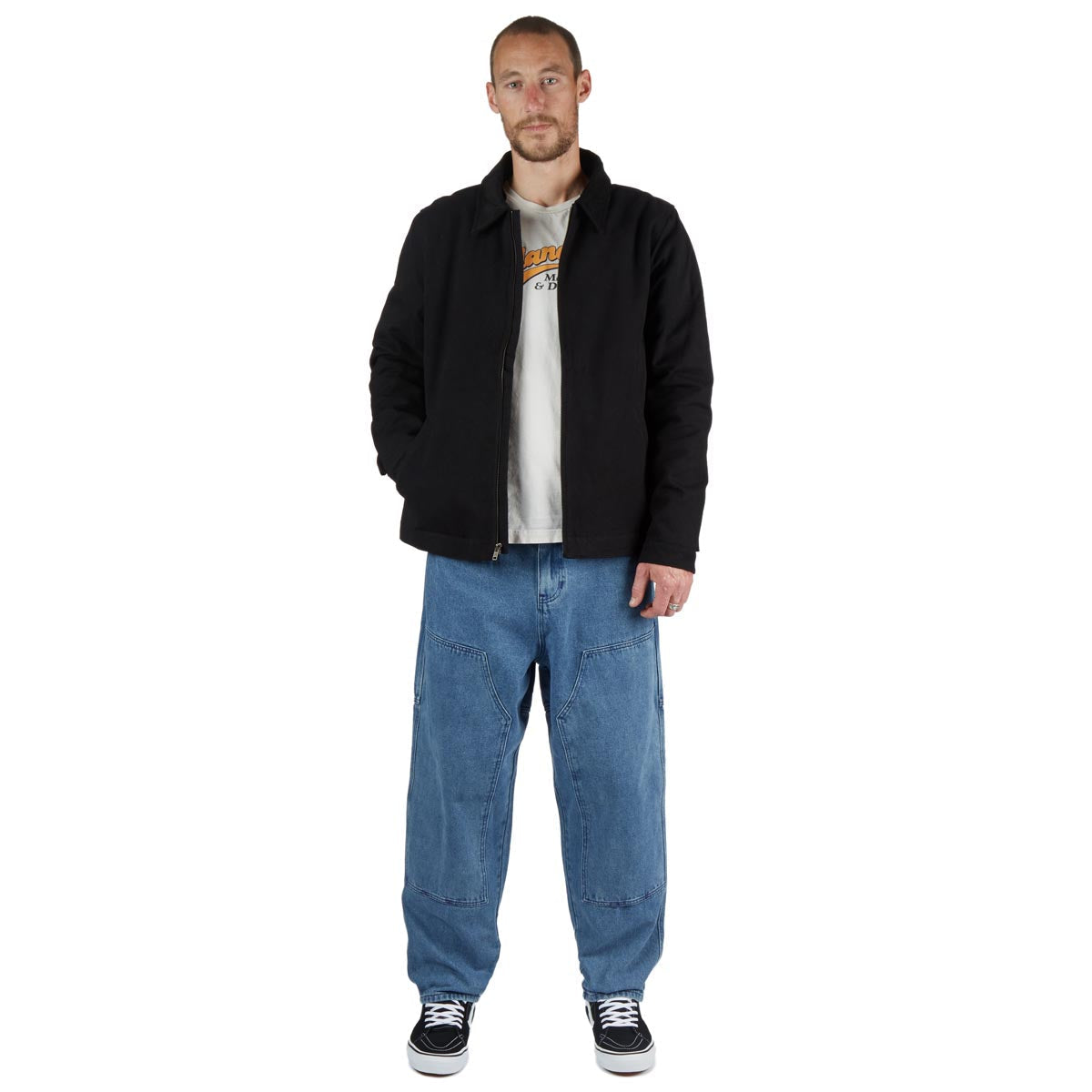 CCS 4x4 Reinforced Baggy Taper Denim Jeans - Medium Wash