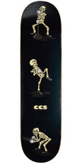 CCS Vine Skeleton Mini Skateboard Deck - Black - 7.50"
