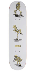 CCS Vine Skeleton Mini Skateboard Deck - White - 7.50"