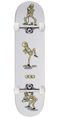 CCS Vine Skeleton Mini Skateboard Complete - White - 7.50"