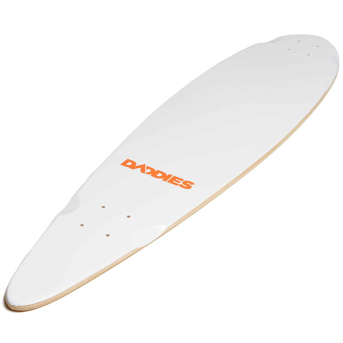 Daddies Logo Pintail Longboard Complete - White