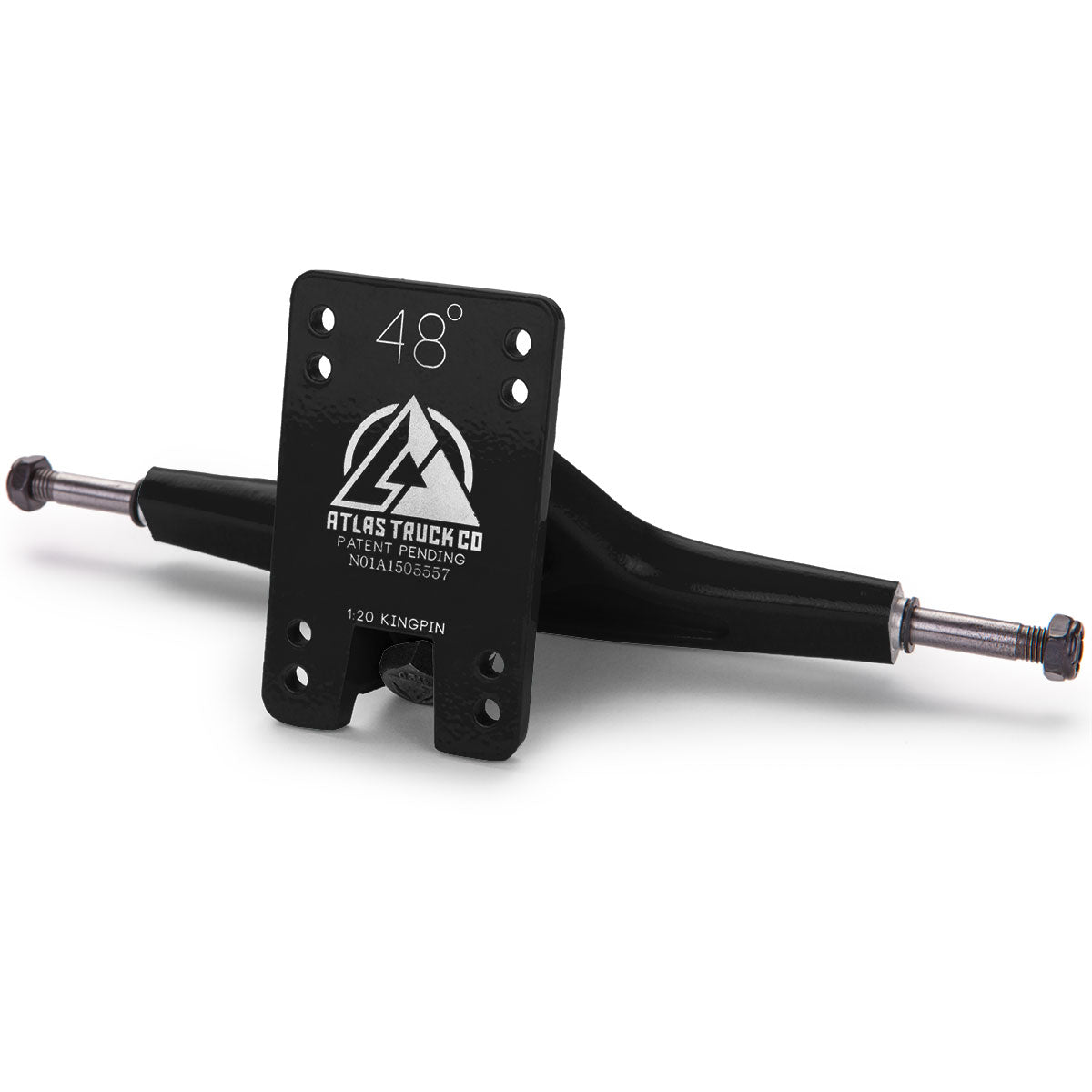 Atlas 180mm 8mm 48 Degree Ultralight Longboard Trucks - Black