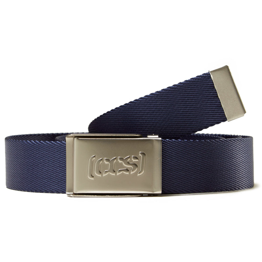 CCS Silver Logo Buckle Belt - Navy