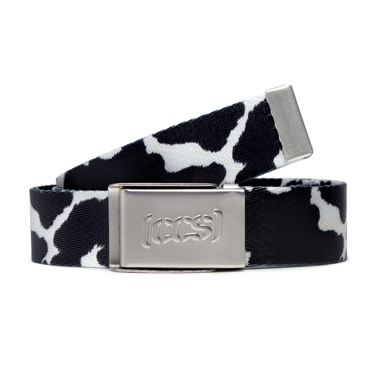 CCS Silver Logo Buckle Belt - Cow