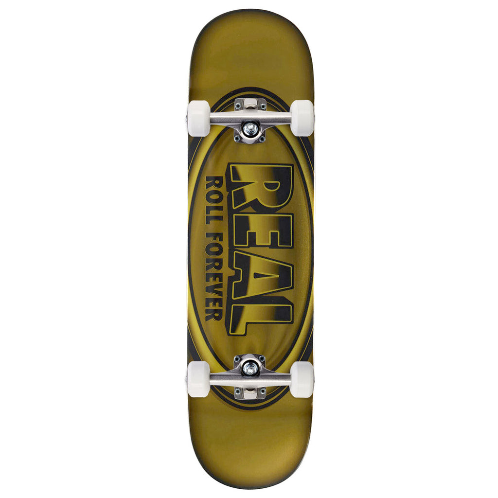 Real DBX Oval Team Skateboard Complete - Yellow - 8.38"