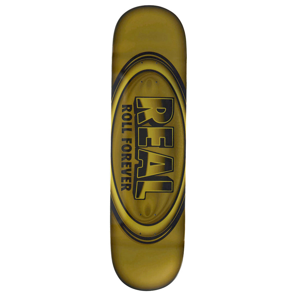 Real DBX Oval Team Skateboard Deck - Yellow - 8.38"