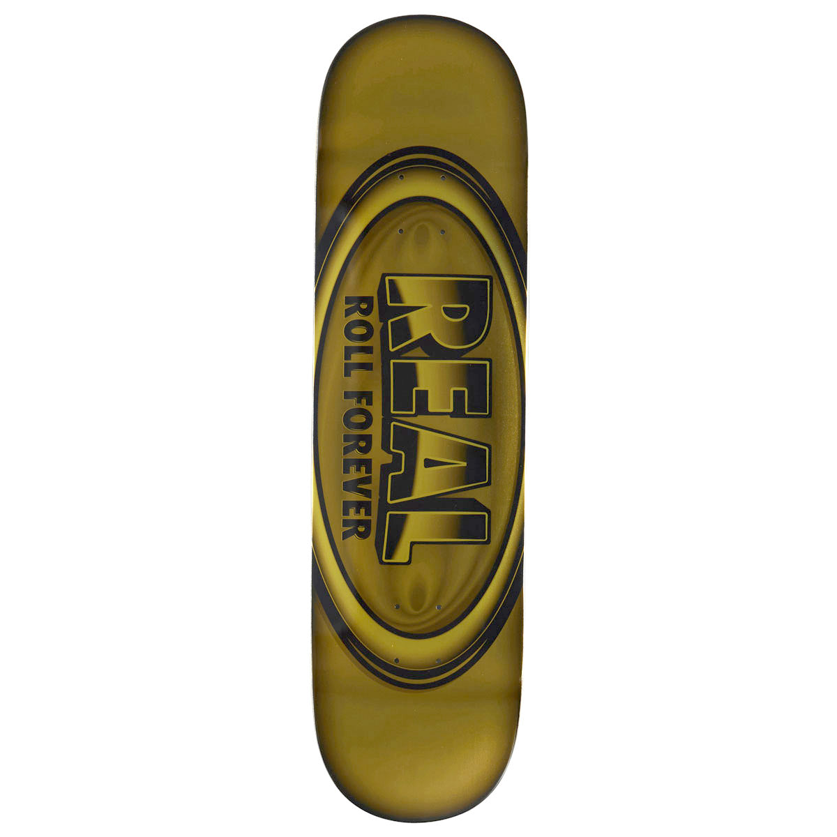 Real DBX Oval Team Skateboard Deck - Yellow - 8.38"