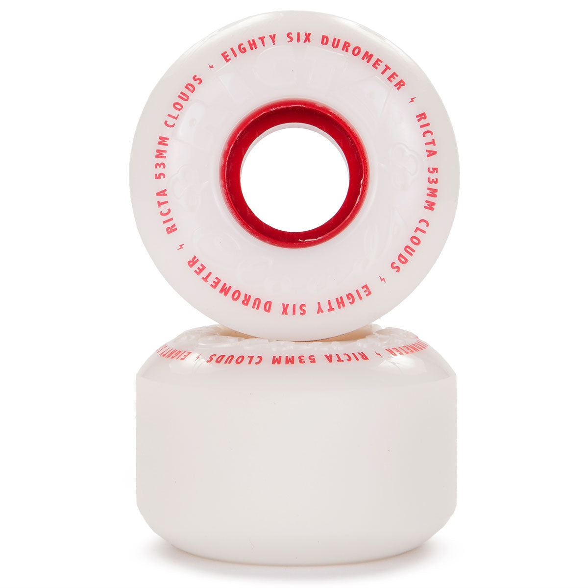 Ricta Clouds 86a Skateboard Wheels - Red - 53mm