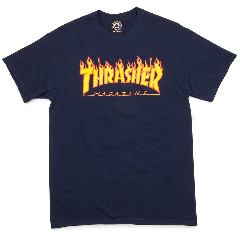 Thrasher Flame T-Shirt - Navy