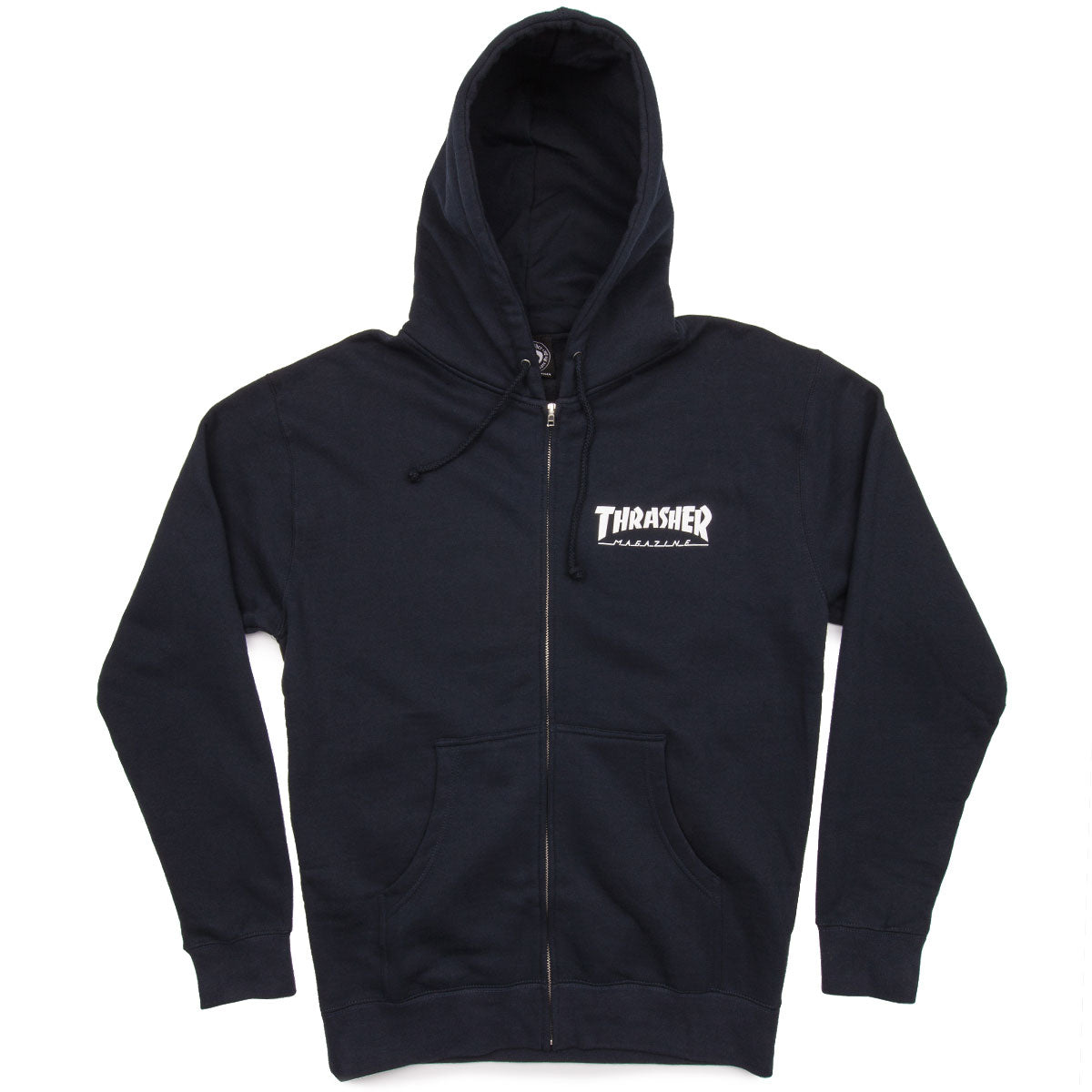 Thrasher Logo Zip Up Hoodie - Navy